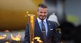 David Beckham with the Olympic Flame