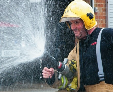 Tom & Jack pose as firemen