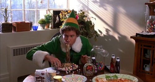 elf film eating food
