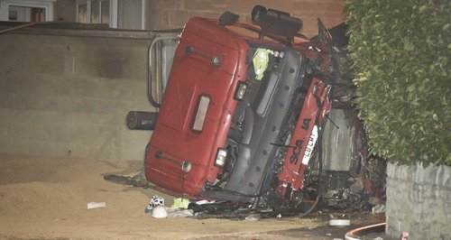 Van hit by tipper truck in Bath