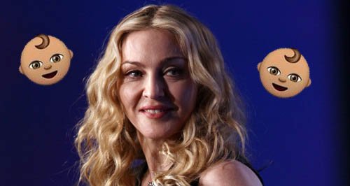 Madonna Getting Twin Girls Canvas