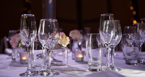 Table setting with Wine Glasses